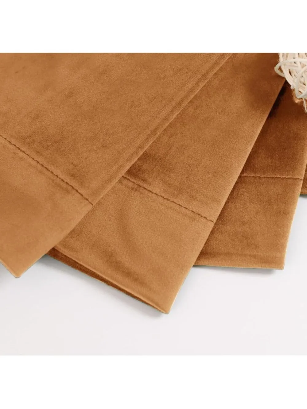 Orange Blackout Velvet Curtains 96in - 2 Panels for Living Room, Bedroom Decor